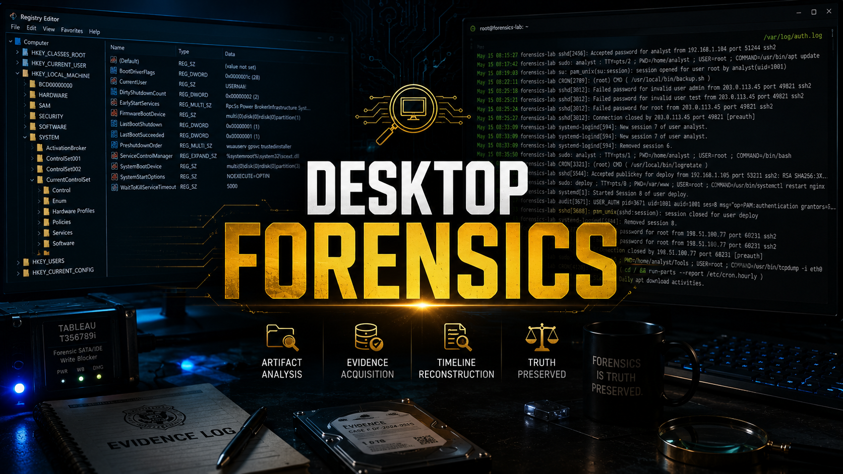 Desktop Systems Forensic Architecture (Windows & Linux Hybrid)