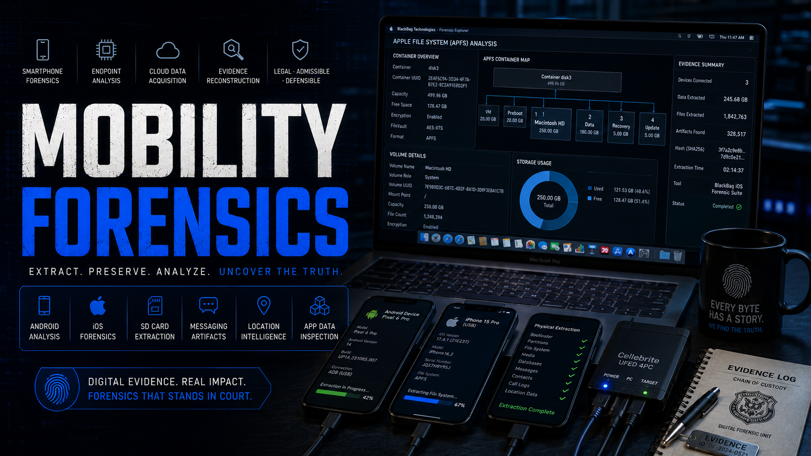 Next-Gen Mobility Forensics (Android, iOS & macOS Integration)