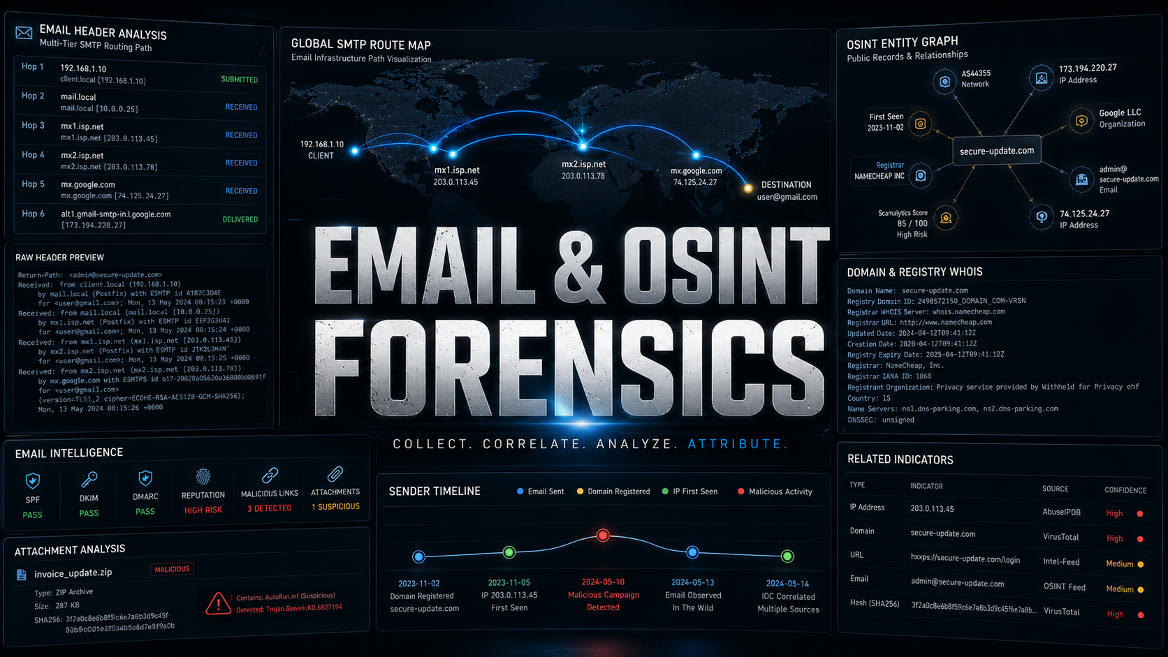 Digital Communication & Open-Source Intelligence (Email & Social Media Hybrid)