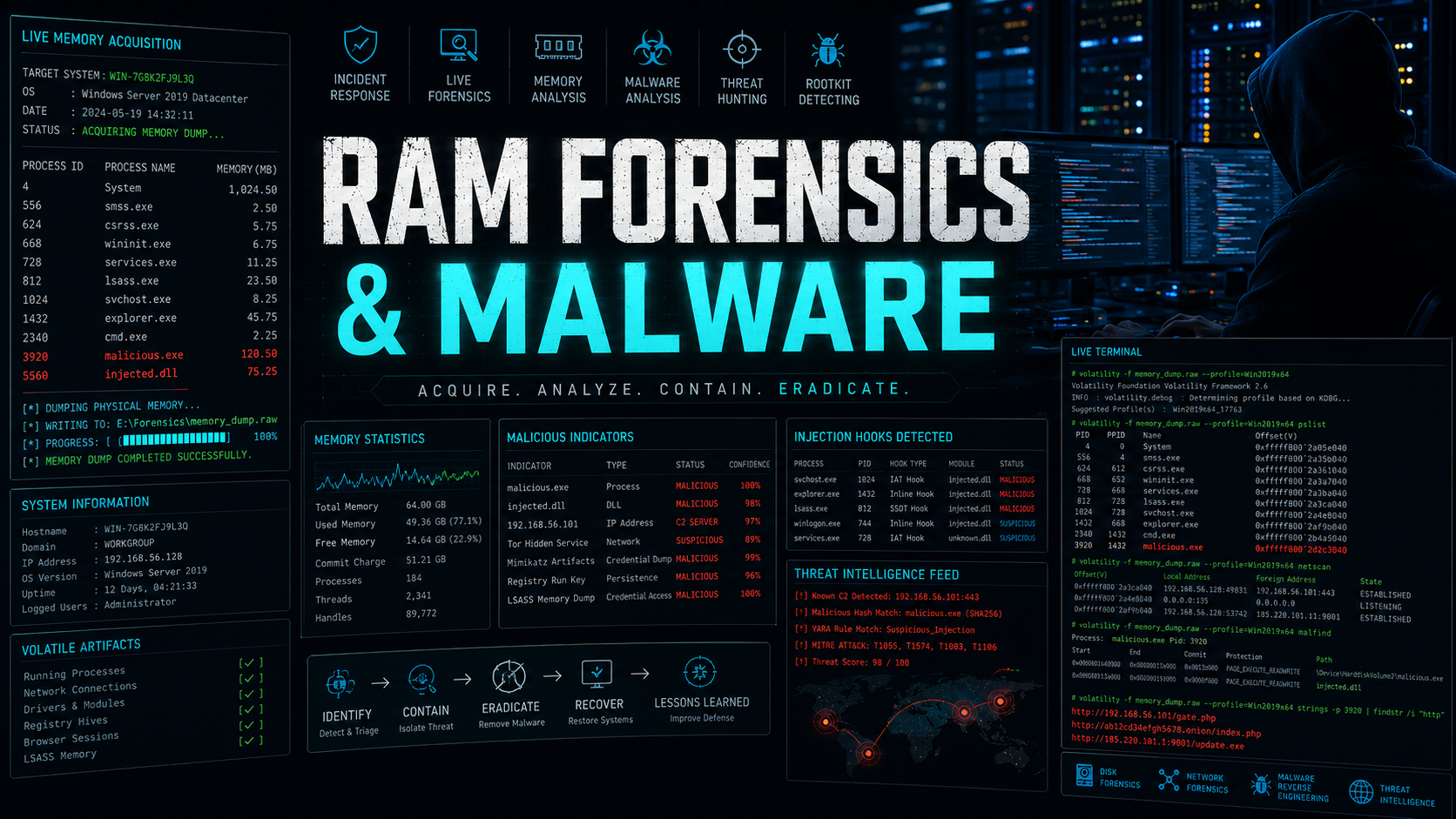 Volatile Memory (RAM) Forensics & Malware Analysis