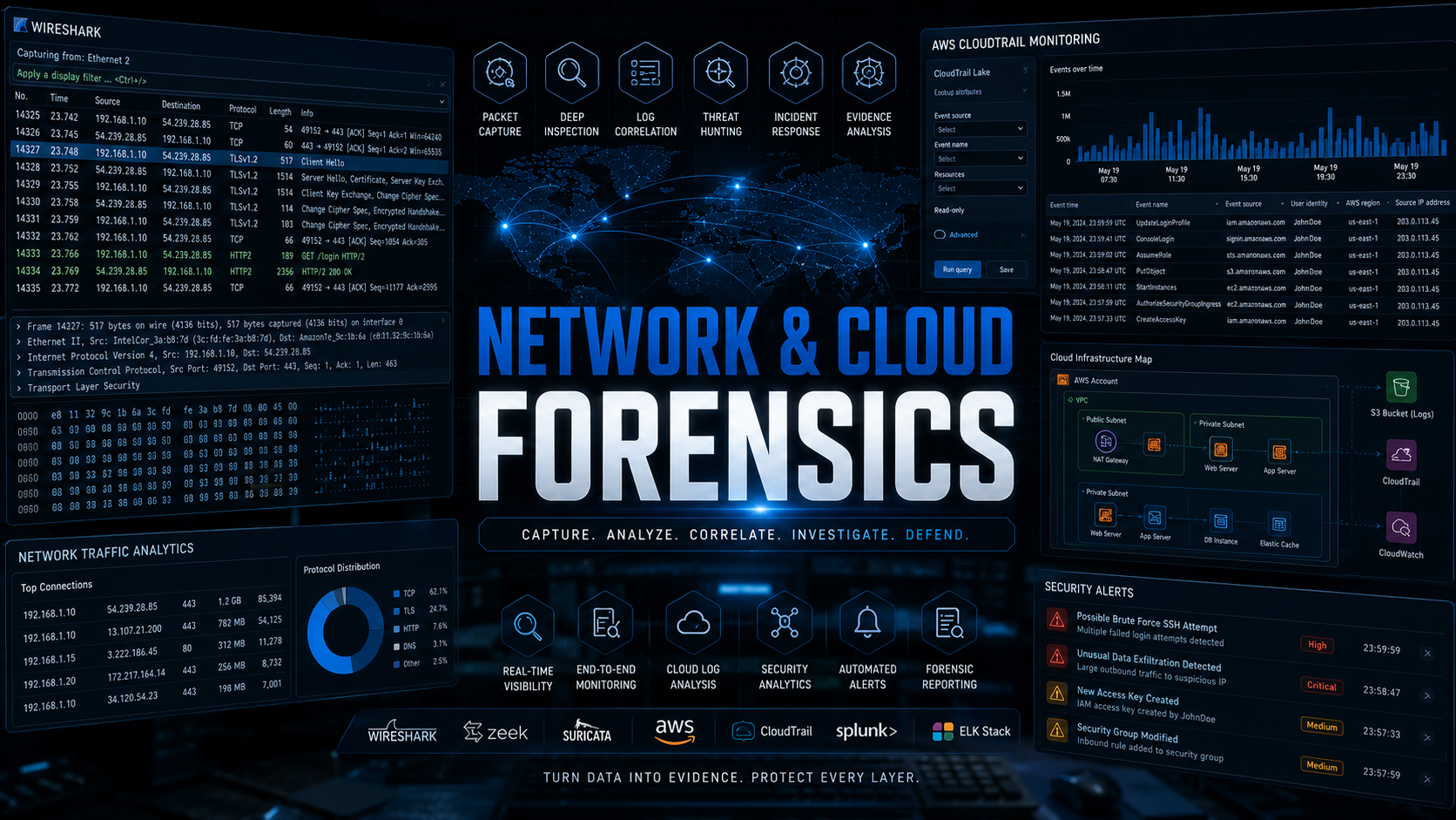 Industrial Network Forensics & Enterprise Cloud Auditing